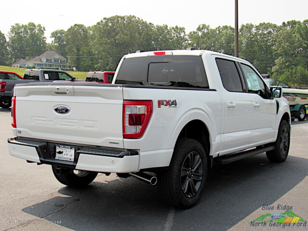 2023 F150 Lariat SuperCrew 4x4 - Star White Metallic Tri-Coat / Black photo #5