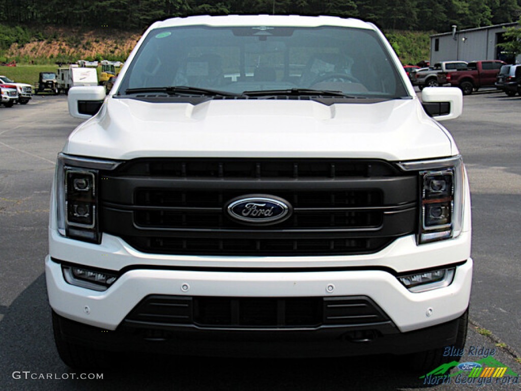 2023 F150 Lariat SuperCrew 4x4 - Star White Metallic Tri-Coat / Black photo #8