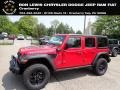 2023 Firecracker Red Jeep Wrangler Unlimited Rubicon 4XE 20th Anniversary Hybrid  photo #1
