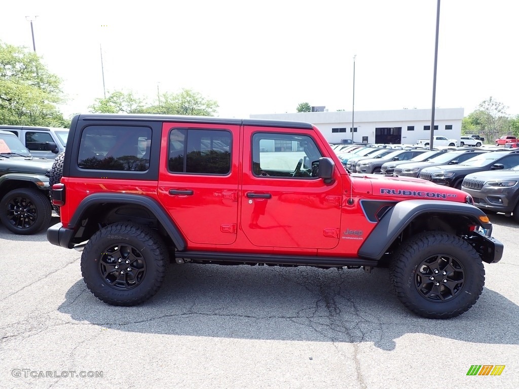 Firecracker Red 2023 Jeep Wrangler Unlimited Rubicon 4XE 20th Anniversary Hybrid Exterior Photo #146241234