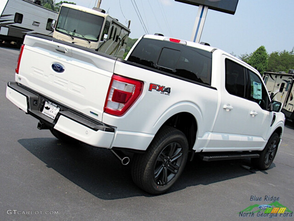 2023 F150 Lariat SuperCrew 4x4 - Star White Metallic Tri-Coat / Black photo #27