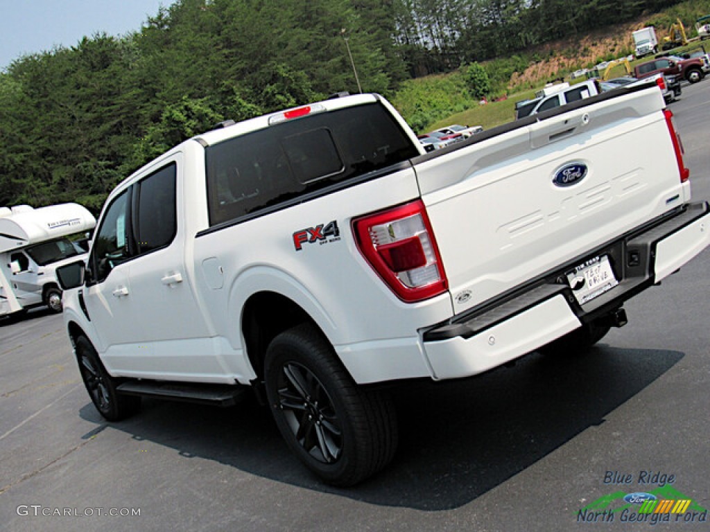 2023 F150 Lariat SuperCrew 4x4 - Star White Metallic Tri-Coat / Black photo #28