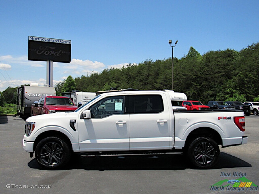 2023 F150 Lariat SuperCrew 4x4 - Star White Metallic Tri-Coat / Black photo #2