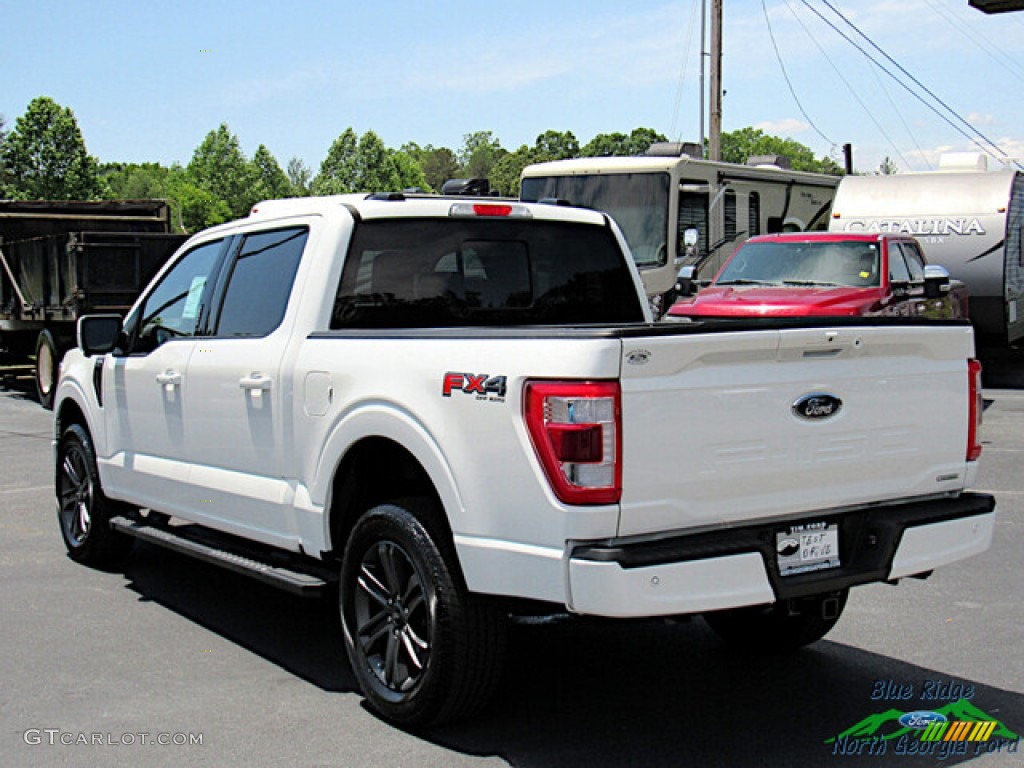 2023 F150 Lariat SuperCrew 4x4 - Star White Metallic Tri-Coat / Black photo #3
