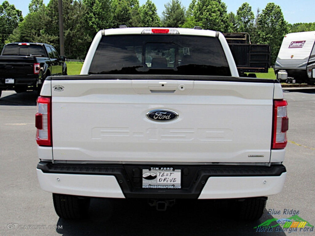 2023 F150 Lariat SuperCrew 4x4 - Star White Metallic Tri-Coat / Black photo #4