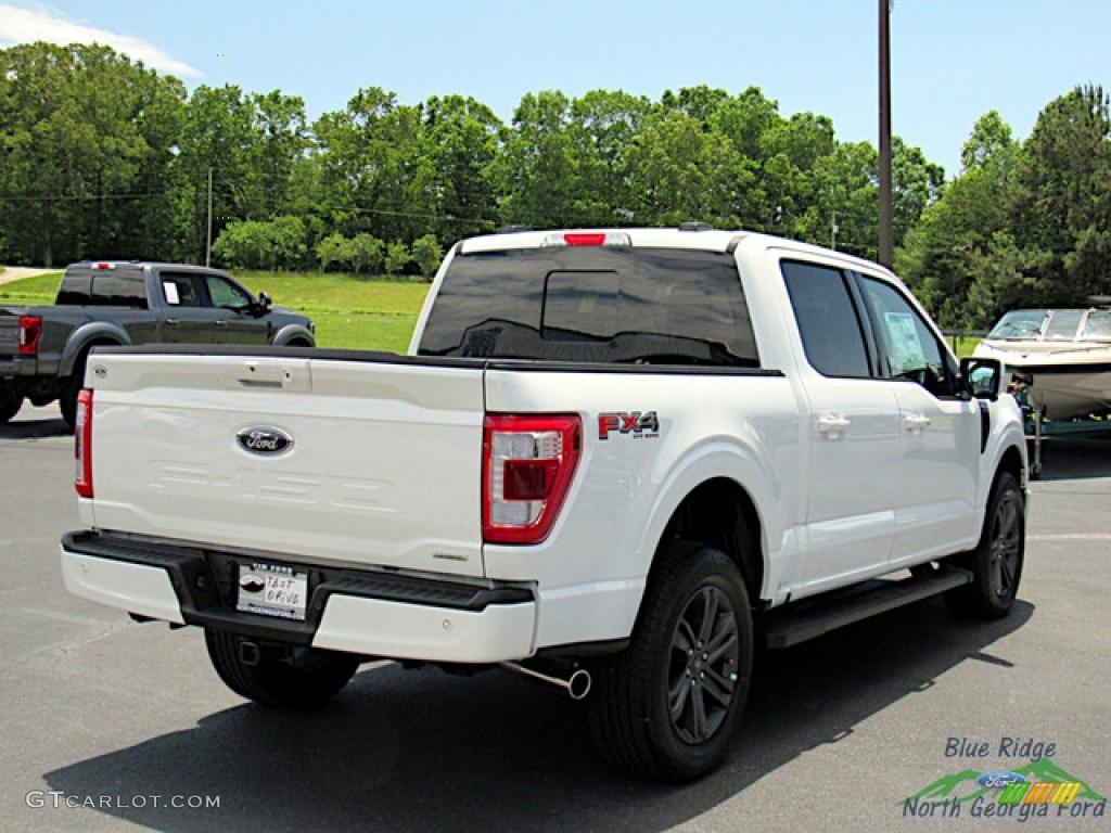 2023 F150 Lariat SuperCrew 4x4 - Star White Metallic Tri-Coat / Black photo #5