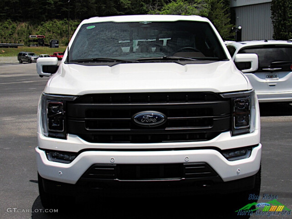 2023 F150 Lariat SuperCrew 4x4 - Star White Metallic Tri-Coat / Black photo #8