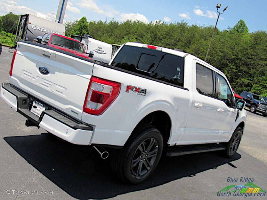 2023 F150 Lariat SuperCrew 4x4 - Star White Metallic Tri-Coat / Black photo #30