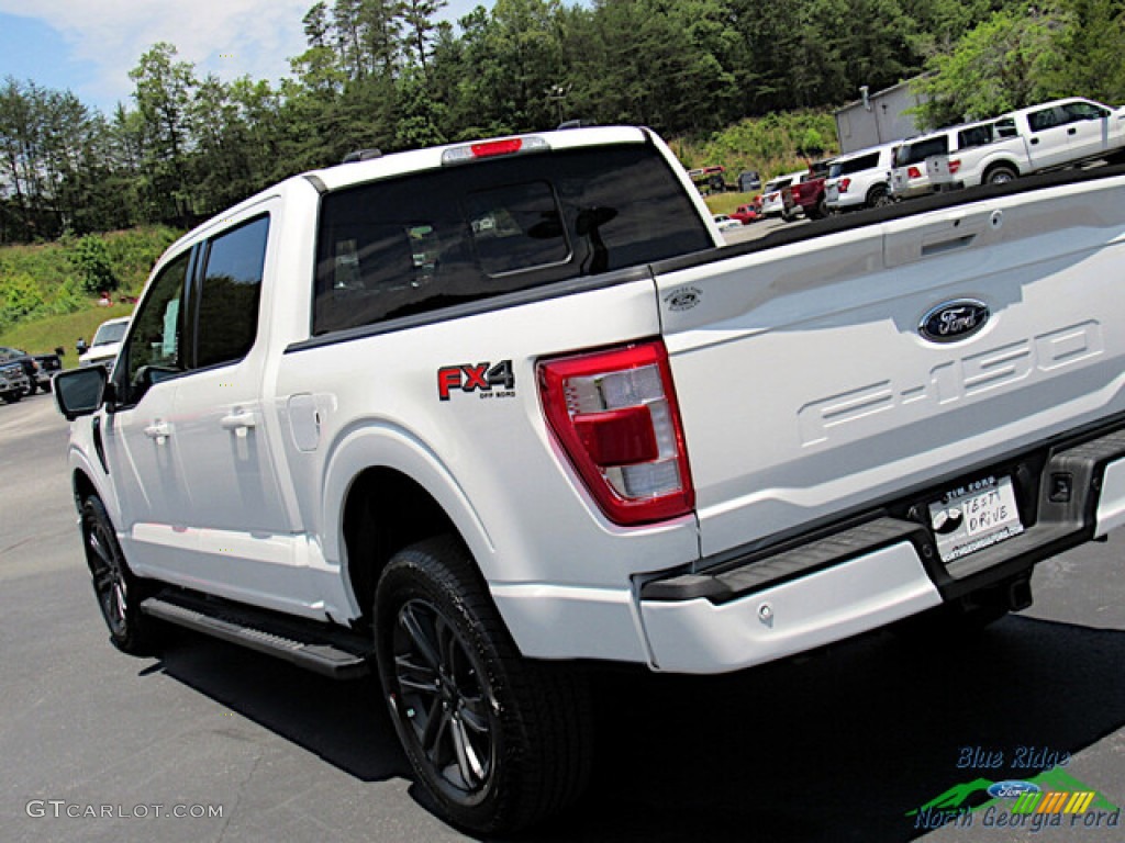 2023 F150 Lariat SuperCrew 4x4 - Star White Metallic Tri-Coat / Black photo #31