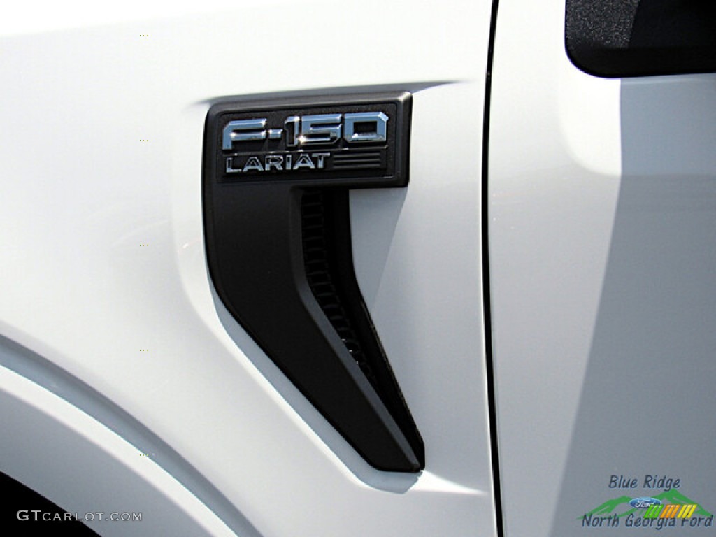 2023 F150 Lariat SuperCrew 4x4 - Star White Metallic Tri-Coat / Black photo #32