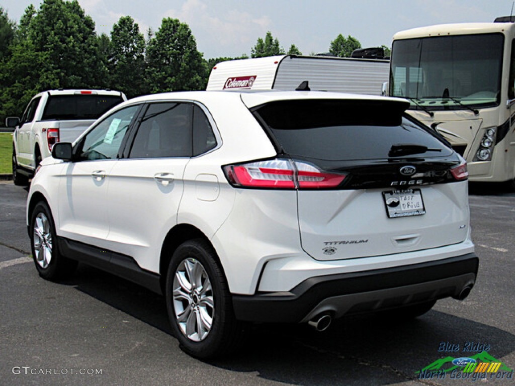 2023 Edge Titanium AWD - Star White Metallic Tri-Coat / Medium Soft Ceramic photo #3