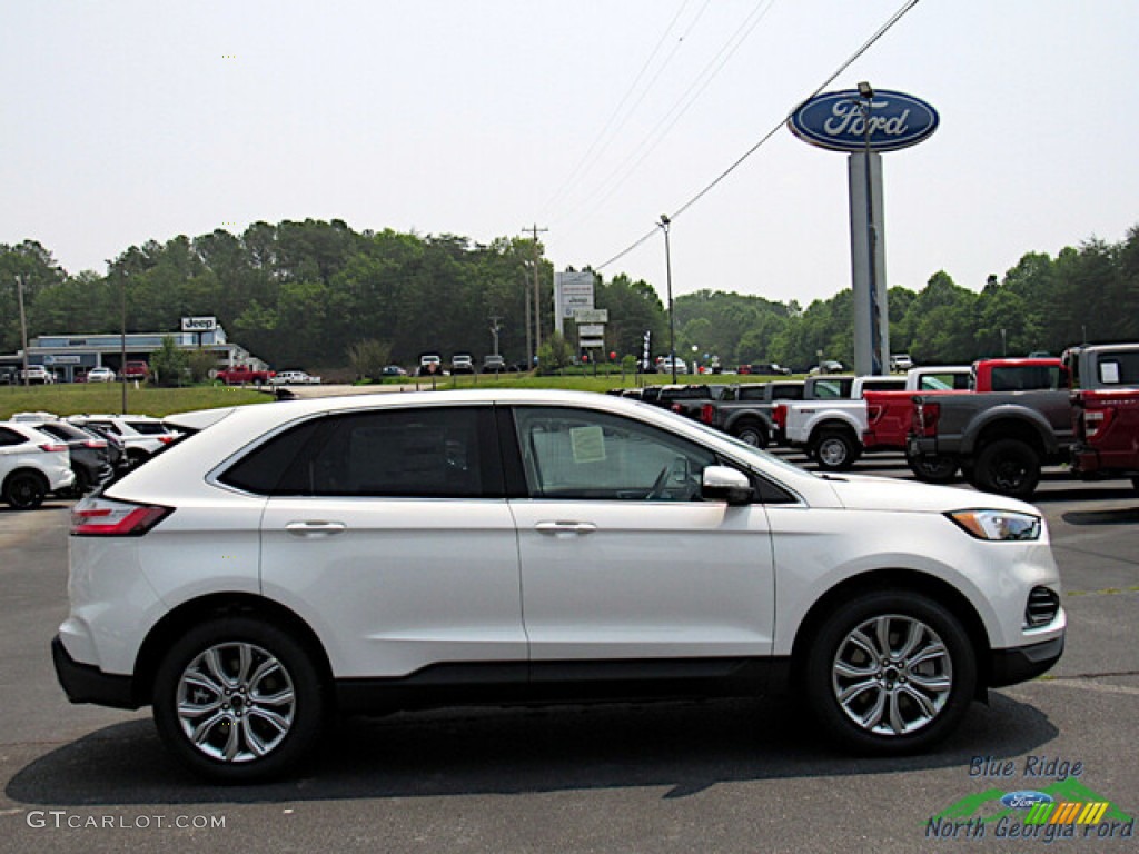 2023 Edge Titanium AWD - Star White Metallic Tri-Coat / Medium Soft Ceramic photo #6