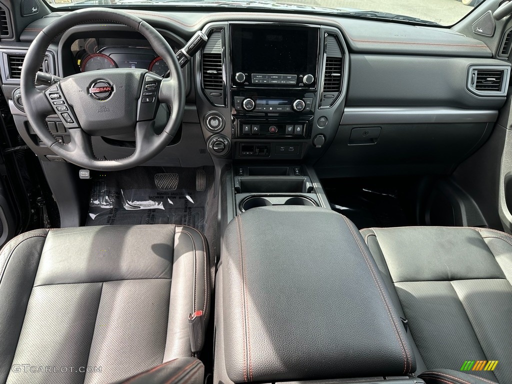 Charcoal Interior 2021 Nissan Titan Pro-4X Crew Cab 4x4 Photo #146242491