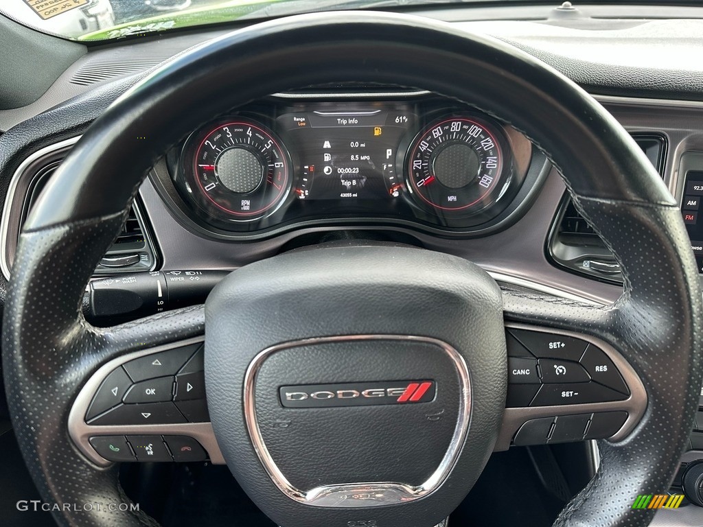 2019 Dodge Challenger SXT Black Steering Wheel Photo #146242647