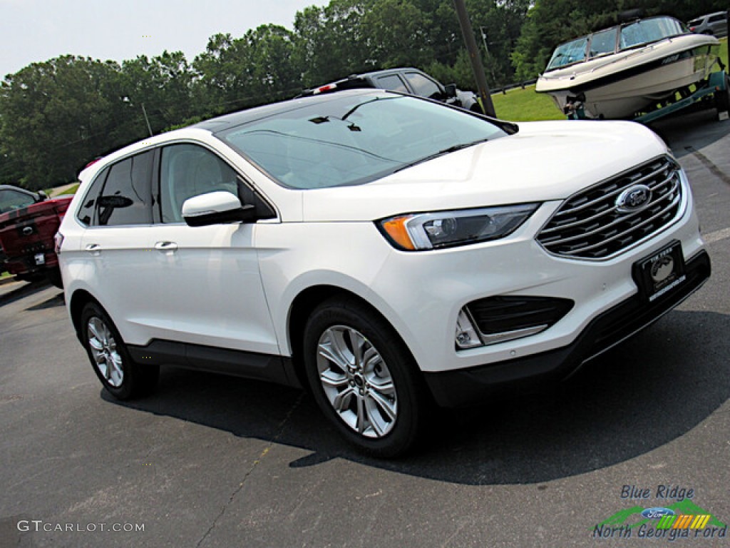 2023 Edge Titanium AWD - Star White Metallic Tri-Coat / Medium Soft Ceramic photo #20