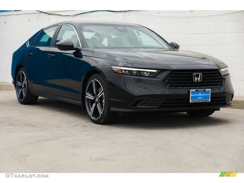 Crystal Black Pearl 2023 Honda Accord Sport Hybrid Exterior Photo #146243961