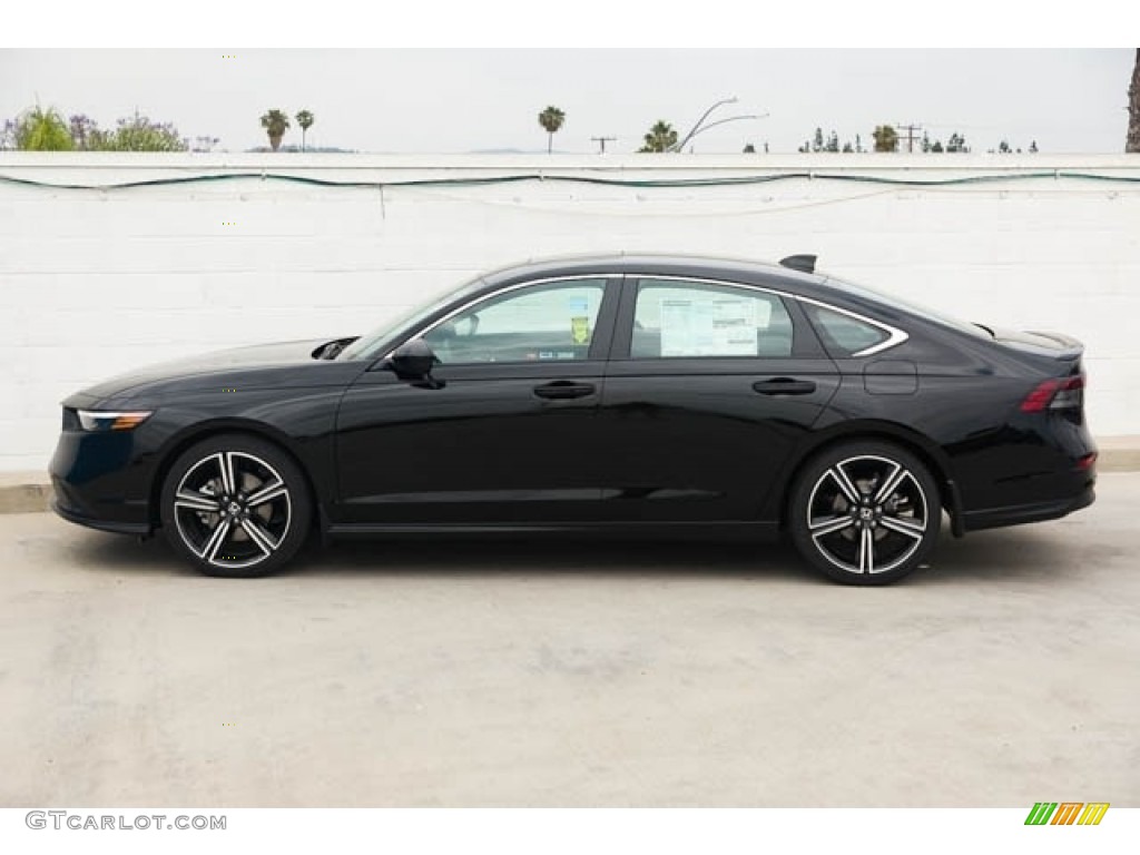 Crystal Black Pearl 2023 Honda Accord Sport Hybrid Exterior Photo #146244015