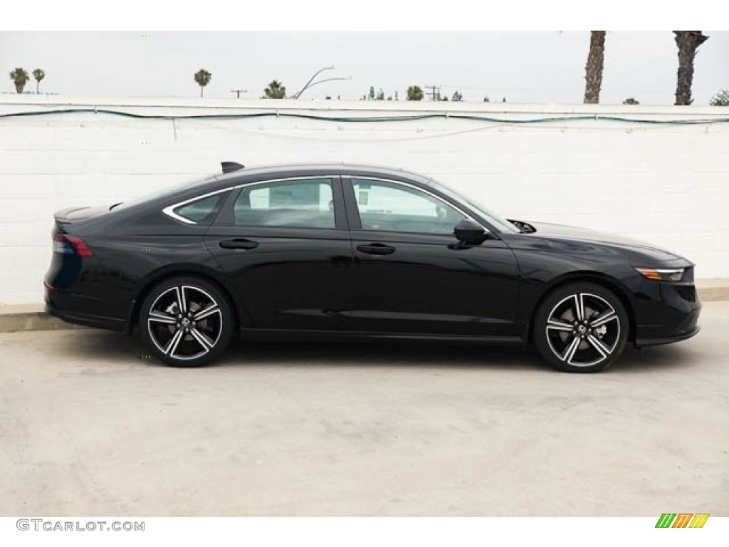 Crystal Black Pearl 2023 Honda Accord Sport Hybrid Exterior Photo #146244051