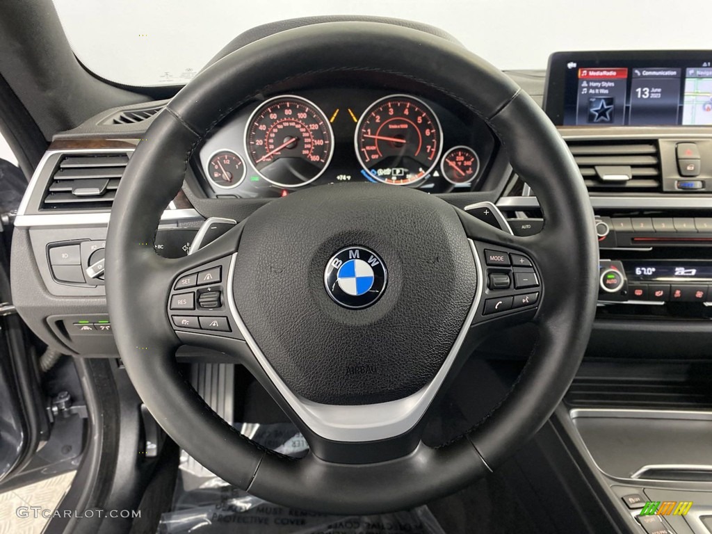2020 BMW 4 Series 440i Gran Coupe Black Steering Wheel Photo #146244438