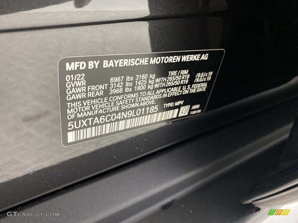 2022 BMW X5 xDrive45e Color Code Photos