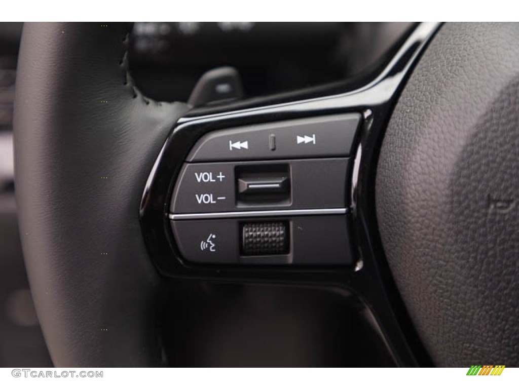 2023 Honda Accord Touring Hybrid Black Steering Wheel Photo #146246499