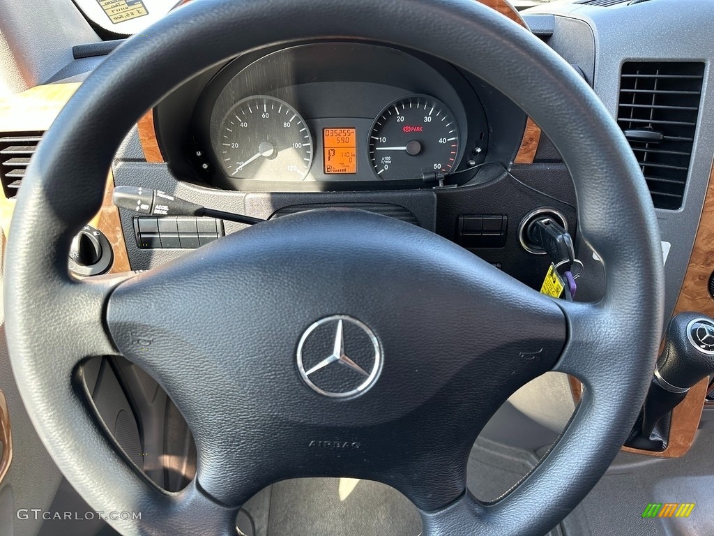 2016 Mercedes-Benz Sprinter 3500 Coachman Camper Conversion Black/Beige Steering Wheel Photo #146246558