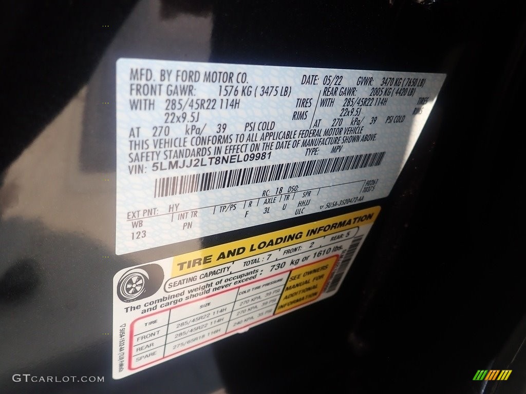 2022 Navigator Color Code HY for Starlight Gray Photo #146247078