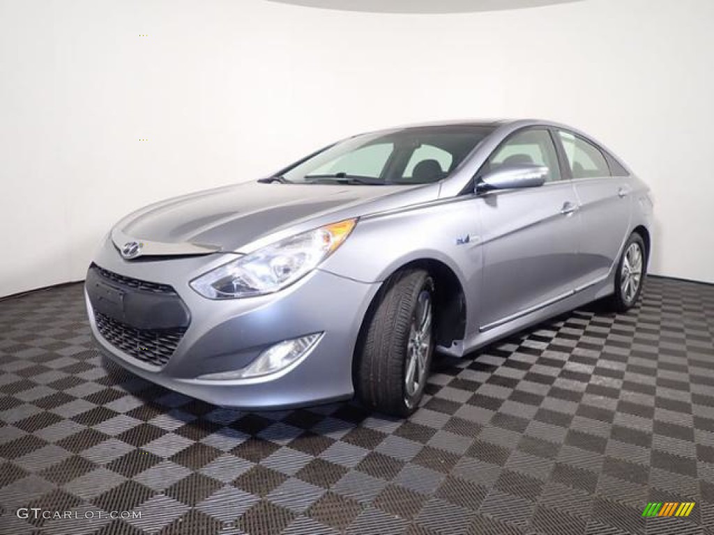 2014 Sonata Hybrid Limited - Pewter Gray Metallic / Gray photo #9