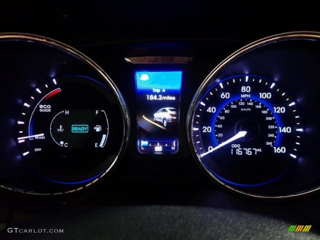 2014 Sonata Hybrid Limited - Pewter Gray Metallic / Gray photo #25