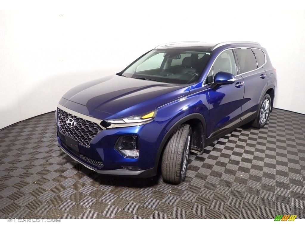 2020 Santa Fe Limited AWD - Stormy Sea / Espresso/Gray photo #11