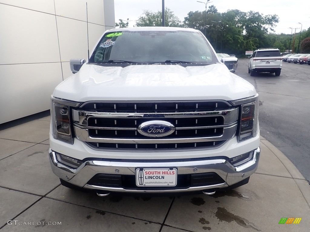 2022 F150 Lariat SuperCrew 4x4 - Star White Metallic / Black photo #8