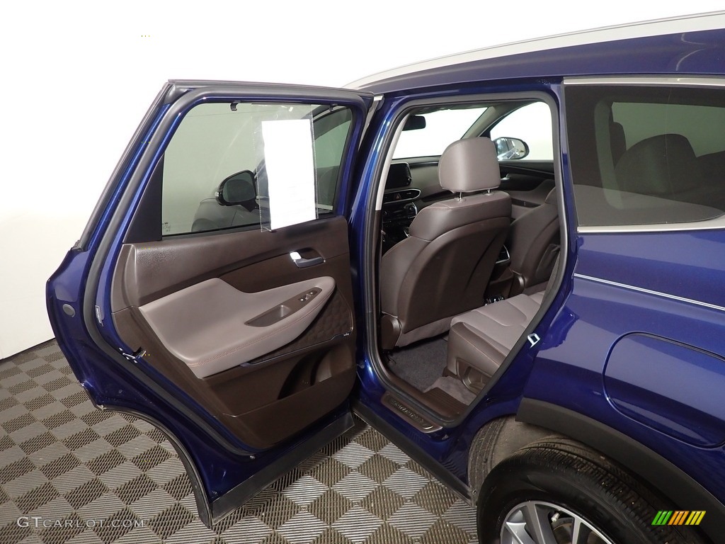 2020 Santa Fe Limited AWD - Stormy Sea / Espresso/Gray photo #35