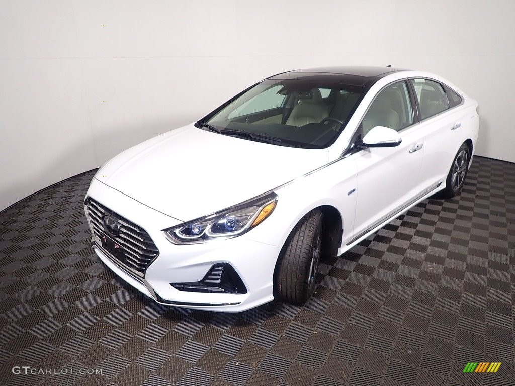 2019 Sonata Hybrid Limited - Hyper White / Beige photo #11