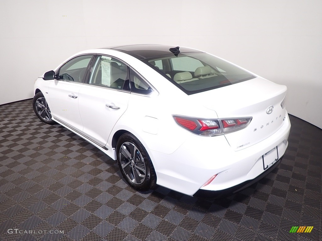 Hyper White 2019 Hyundai Sonata Hybrid Limited Exterior Photo #146248593