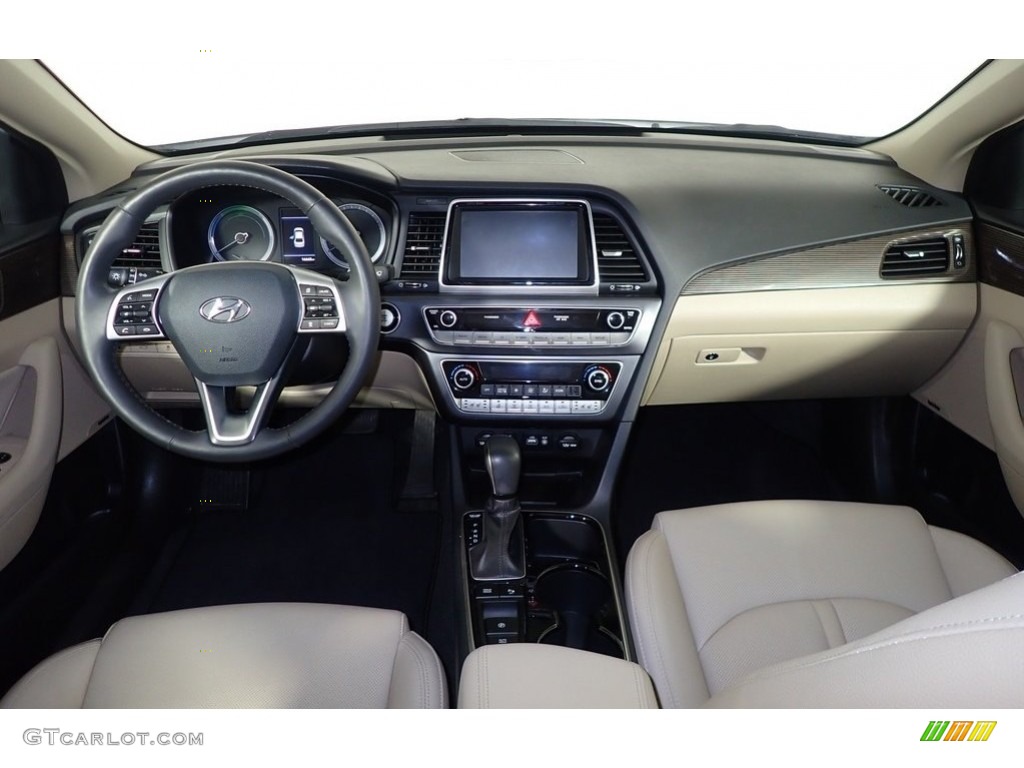 Beige Interior 2019 Hyundai Sonata Hybrid Limited Photo #146248659