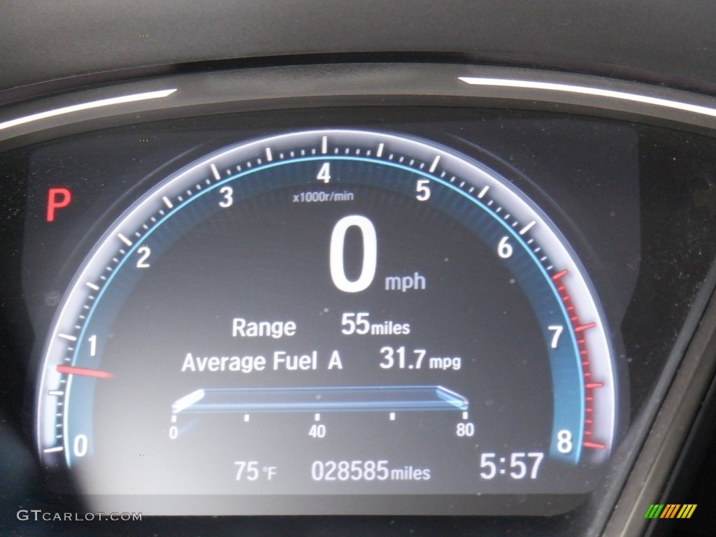 2021 Civic EX Hatchback - Polished Metal Metallic / Black photo #33
