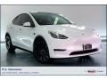 Pearl White Multi-Coat 2020 Tesla Model Y Long Range