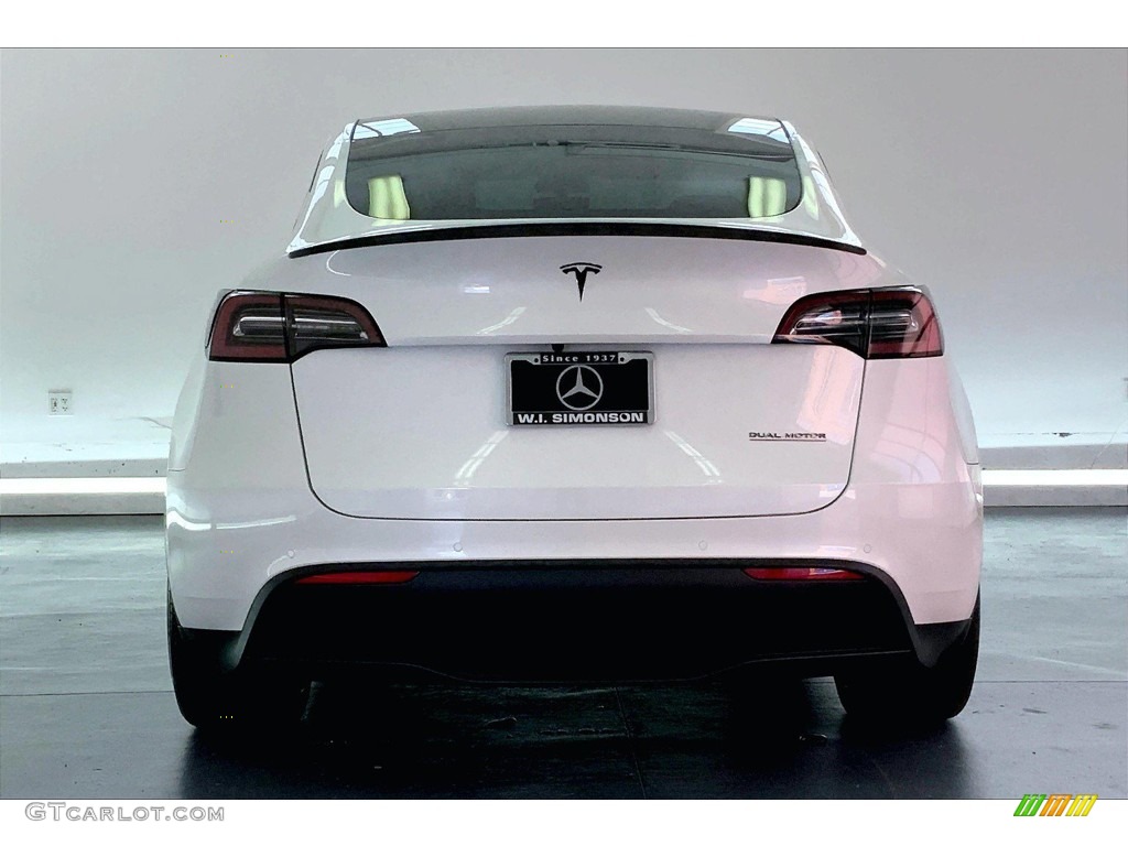 2020 Model Y Long Range - Pearl White Multi-Coat / Black photo #3