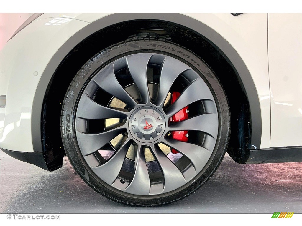 2020 Model Y Long Range - Pearl White Multi-Coat / Black photo #8