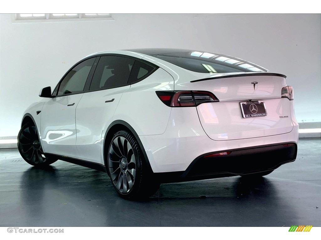 2020 Model Y Long Range - Pearl White Multi-Coat / Black photo #10