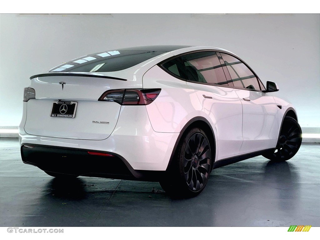2020 Model Y Long Range - Pearl White Multi-Coat / Black photo #13