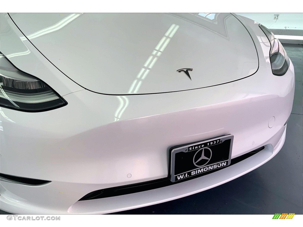 2020 Model Y Long Range - Pearl White Multi-Coat / Black photo #30