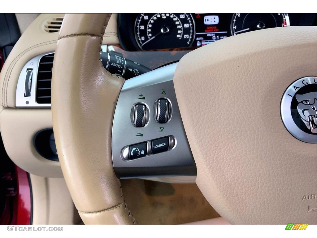 2010 Jaguar XK XK Coupe Caramel Steering Wheel Photo #146253228