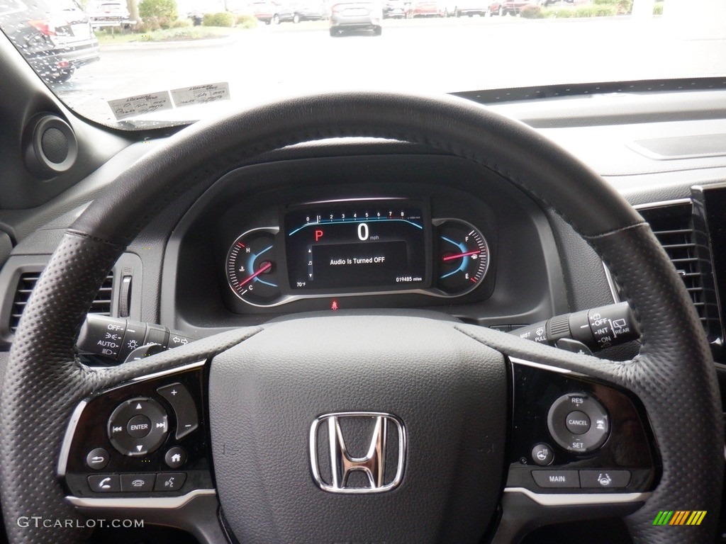 2020 Honda Passport Elite AWD Black Steering Wheel Photo #146253279