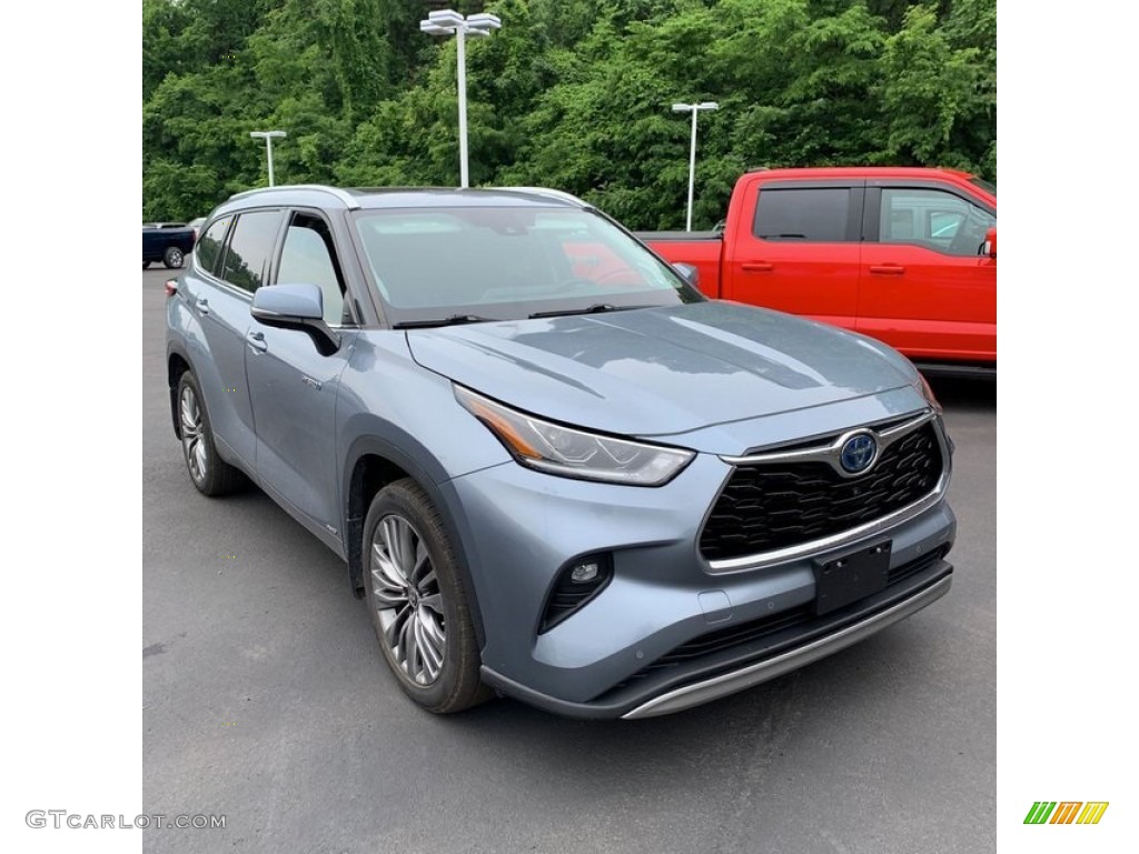 2020 Highlander Hybrid Platinum AWD - Moon Dust / Black photo #4