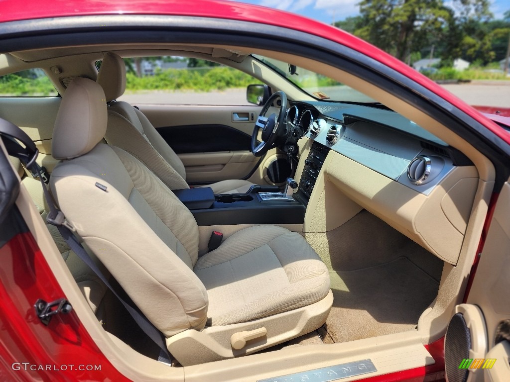2008 Mustang V6 Premium Coupe - Dark Candy Apple Red / Medium Parchment photo #11