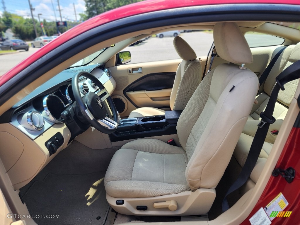 2008 Mustang V6 Premium Coupe - Dark Candy Apple Red / Medium Parchment photo #16