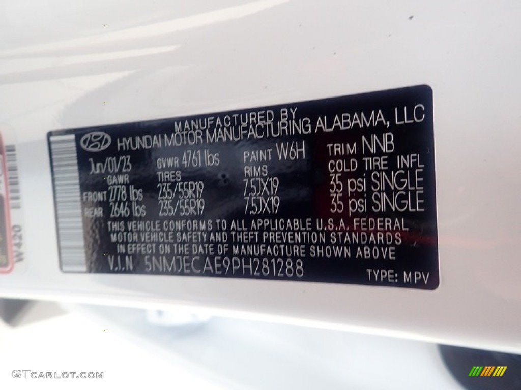 2023 Tucson Limited AWD - Serenity White / Black photo #18