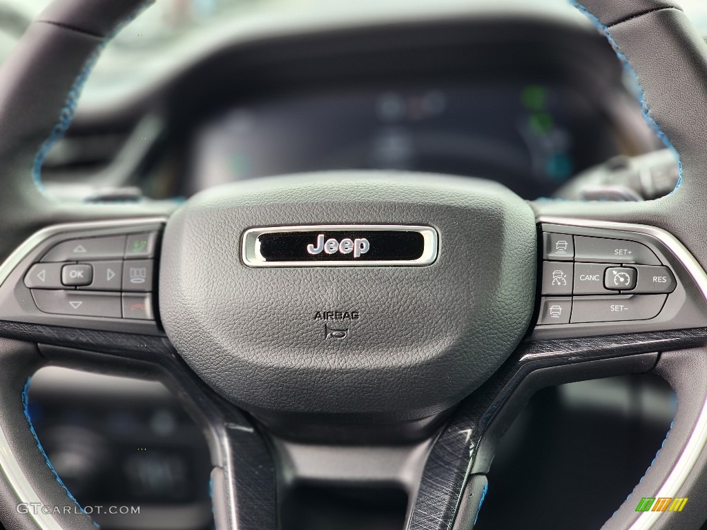 2023 Jeep Grand Cherokee Trailhawk 4XE Global Black Steering Wheel Photo #146255192