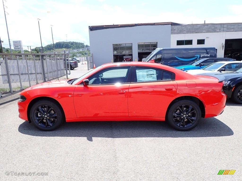2023 Charger SXT AWD Blacktop - Go Mango / Black photo #2